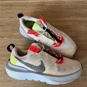 Nike Kids Sneakers - Gray, Neon Green, and Pink